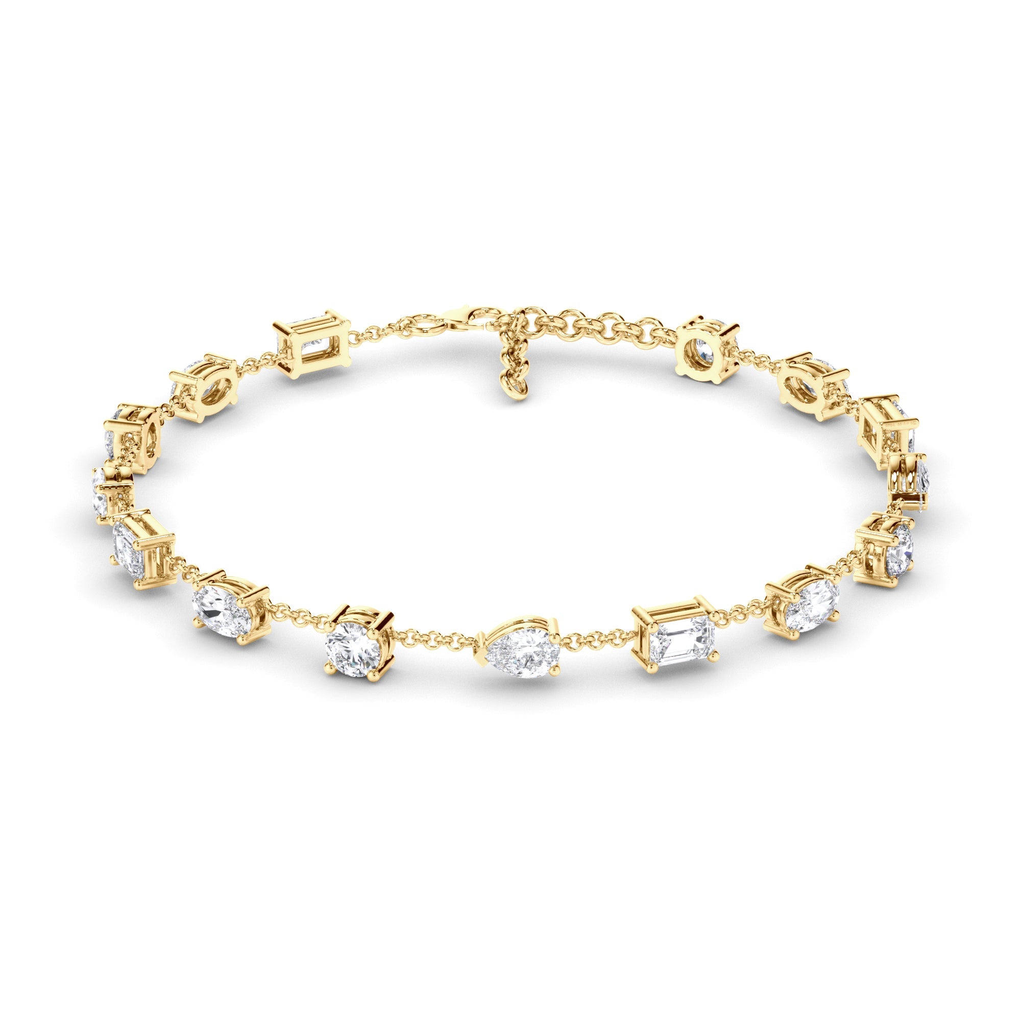Multi-Shape Laboratory Grown Diamond Tennis Bracelet