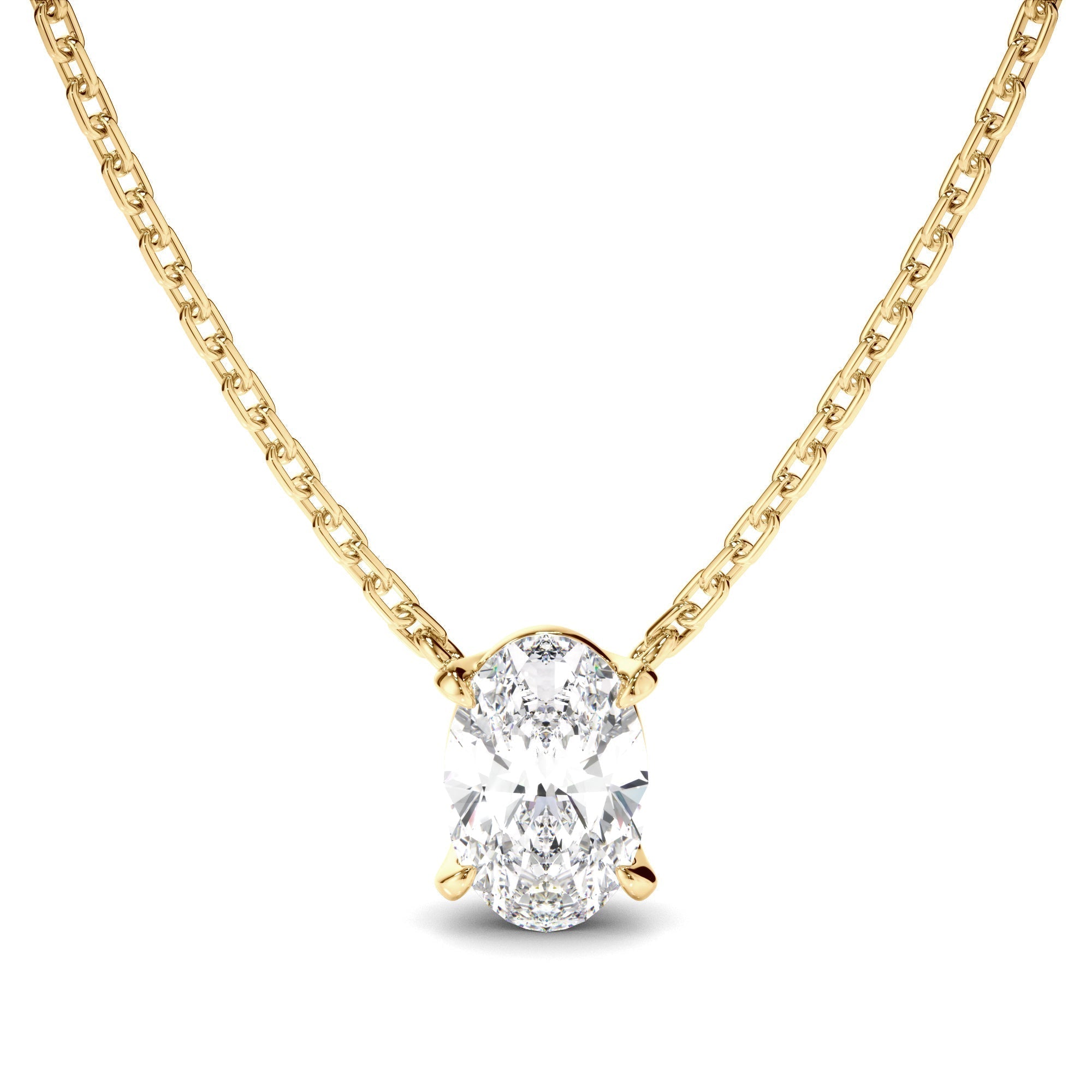 Oval Cut Diamond Necklet