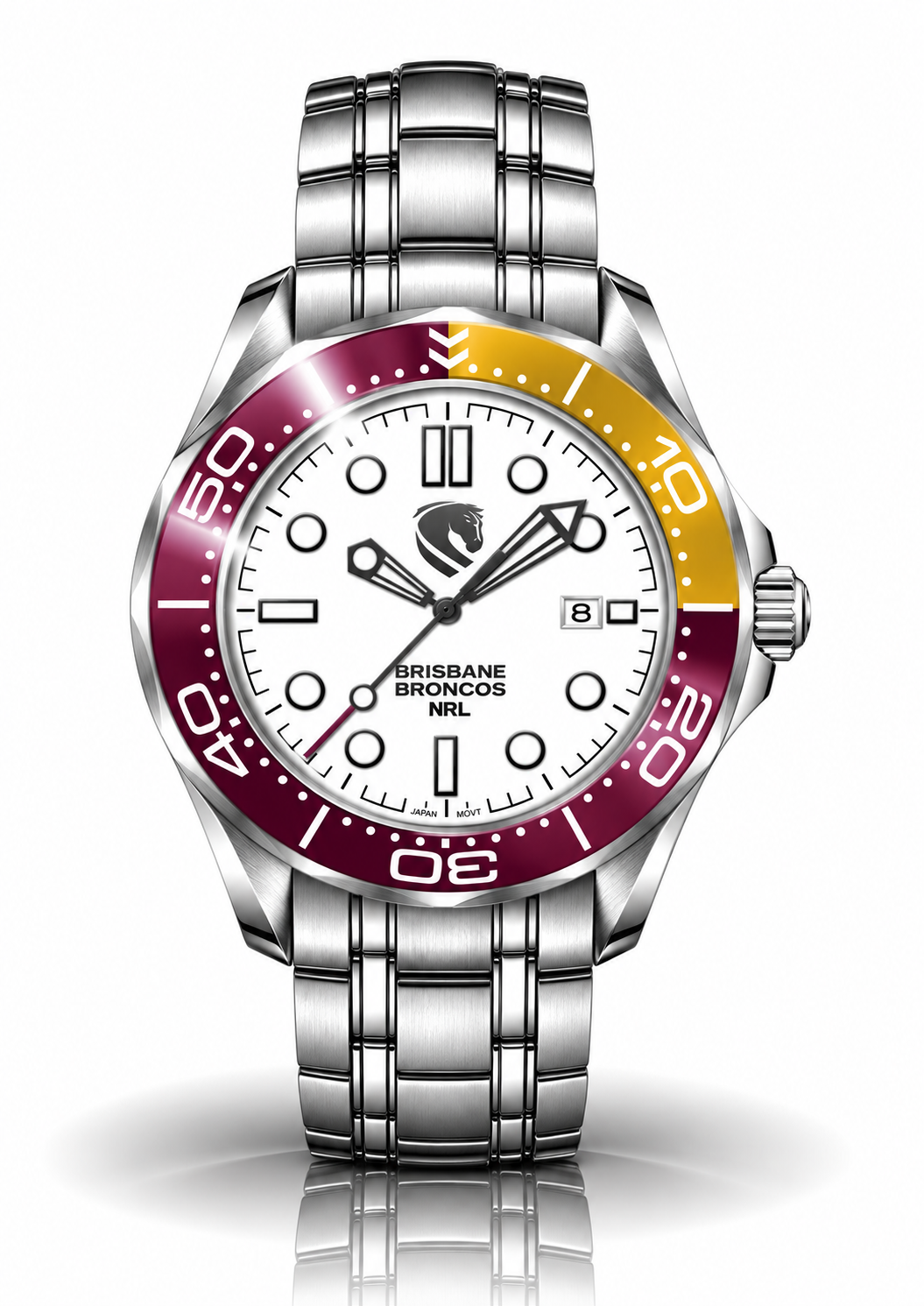 Brisbane Broncos MatchTimer™ Away watch, dial and case view