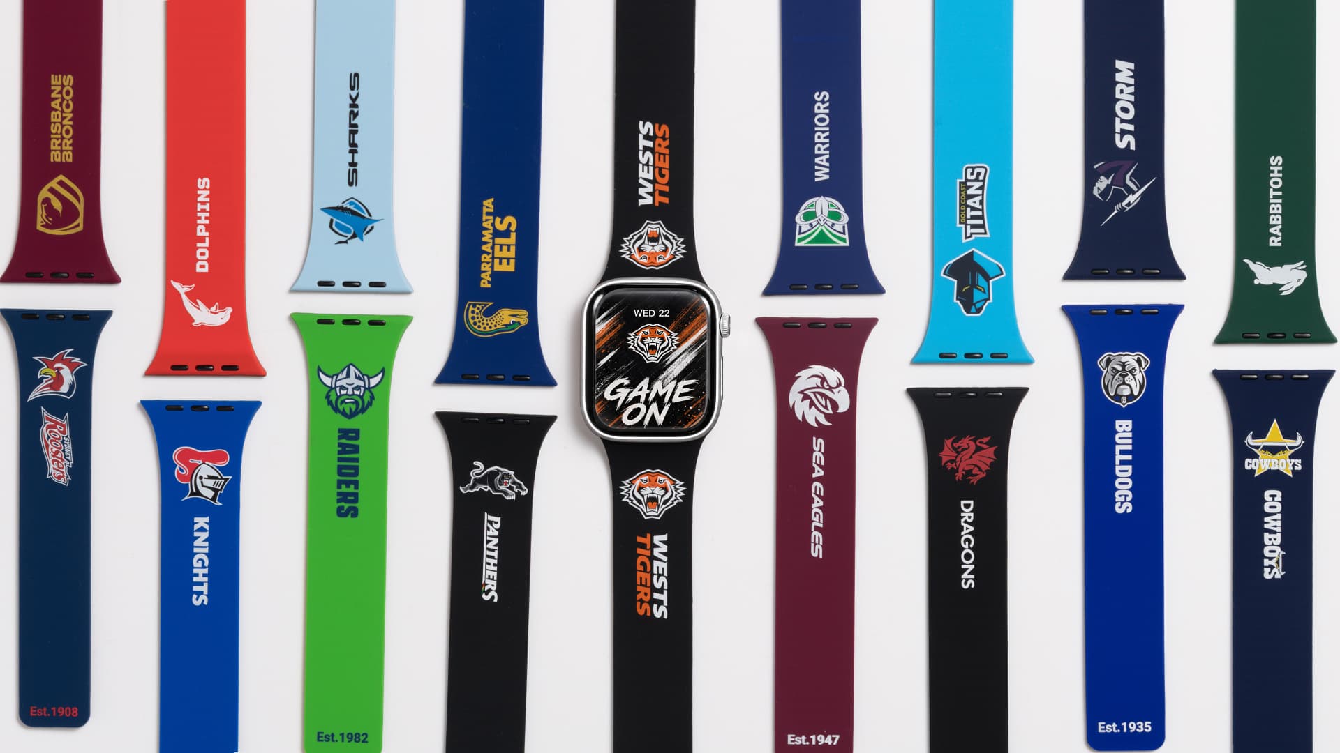 Macro detail of the magnetic milanese closure on an officially licensed NRL band