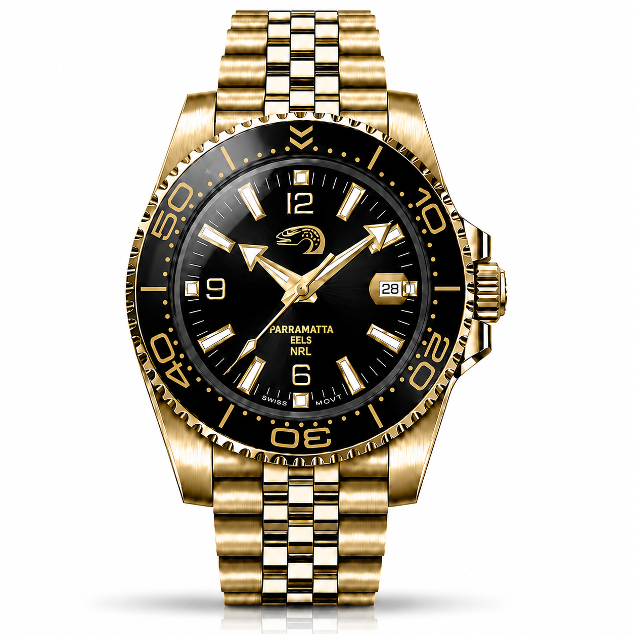 Parramatta Eels Clubmaster™ Victory watch, dial and case view