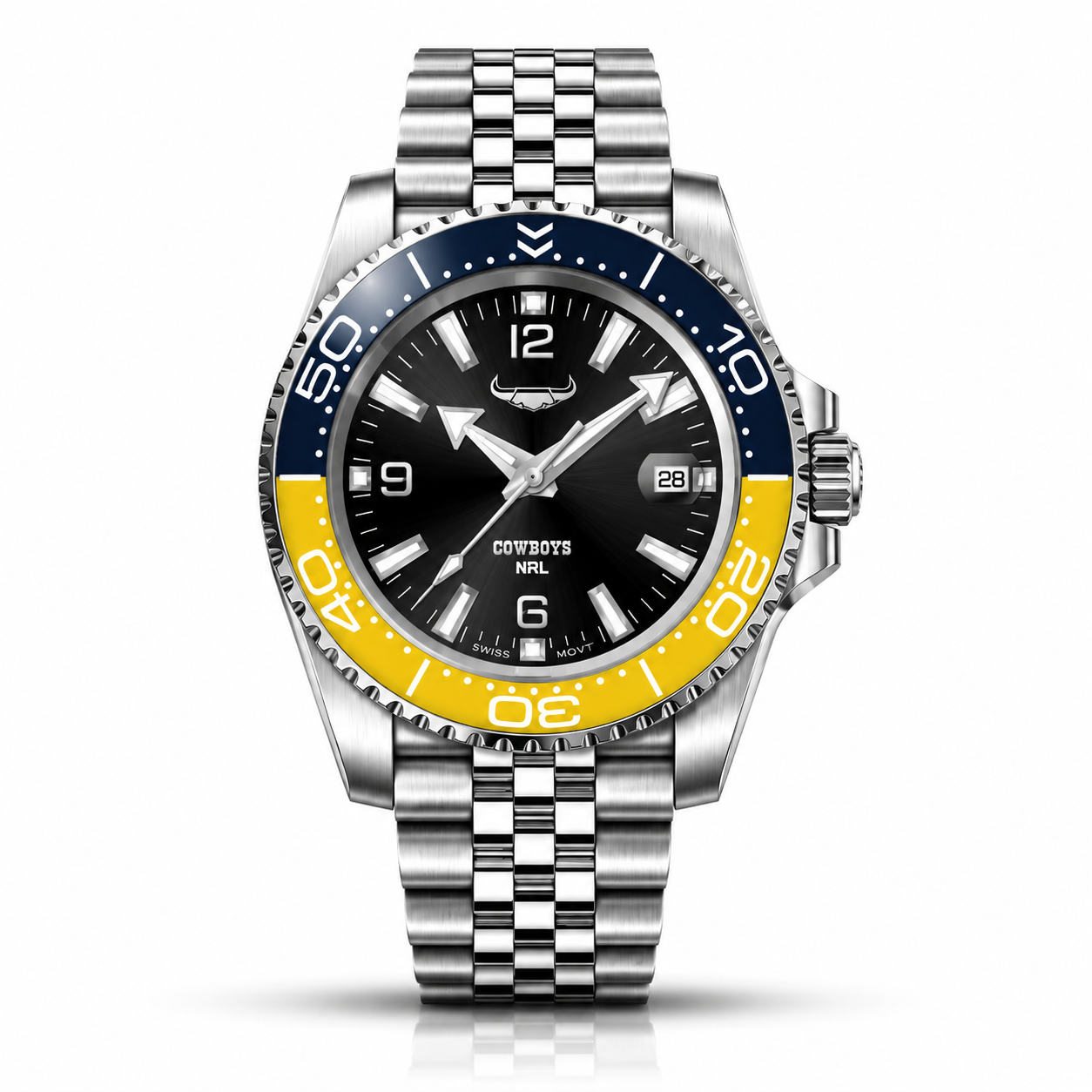 North Queensland Cowboys Clubmaster™ Game Day watch, dial and case view