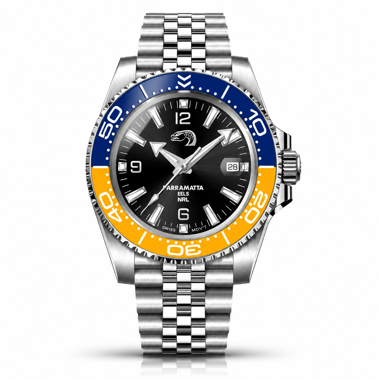 Parramatta Eels Clubmaster™ Game Day watch, dial and case view