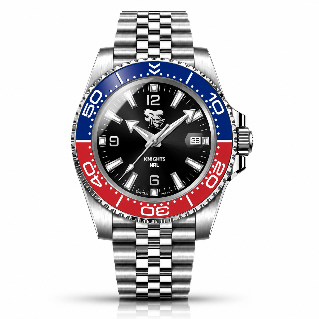 Newcastle Knights Clubmaster™ Game Day watch, dial and case view