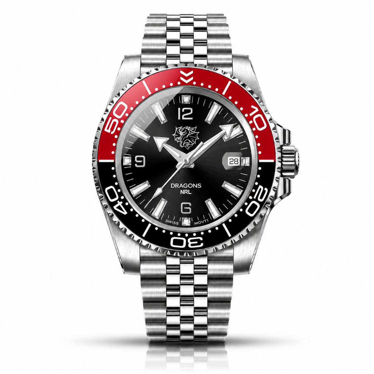St George Illawarra Dragons Clubmaster™ Game Day watch, dial and case view