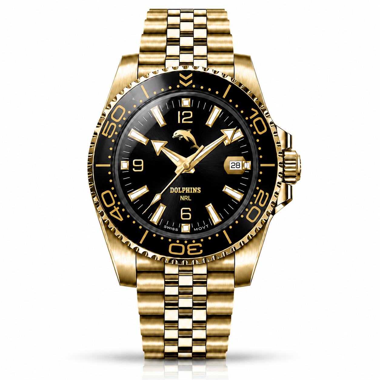 Dolphins Clubmaster™ Victory watch, dial and case view