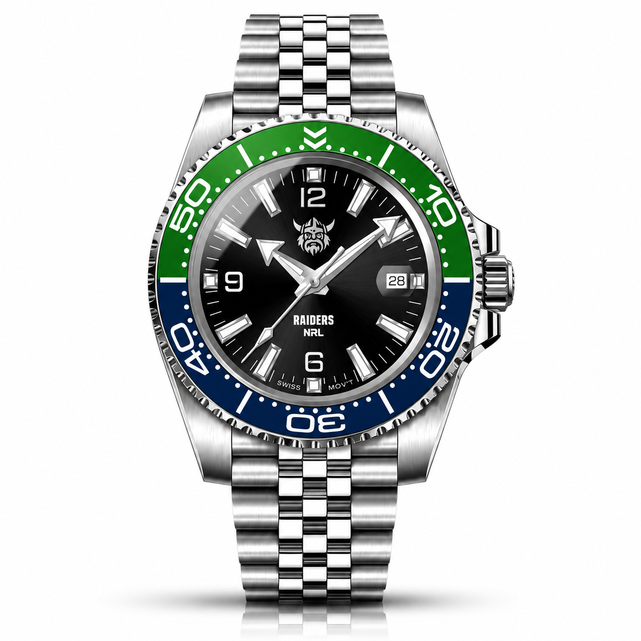 Canberra Raiders Clubmaster™ Game Day watch, dial and case view
