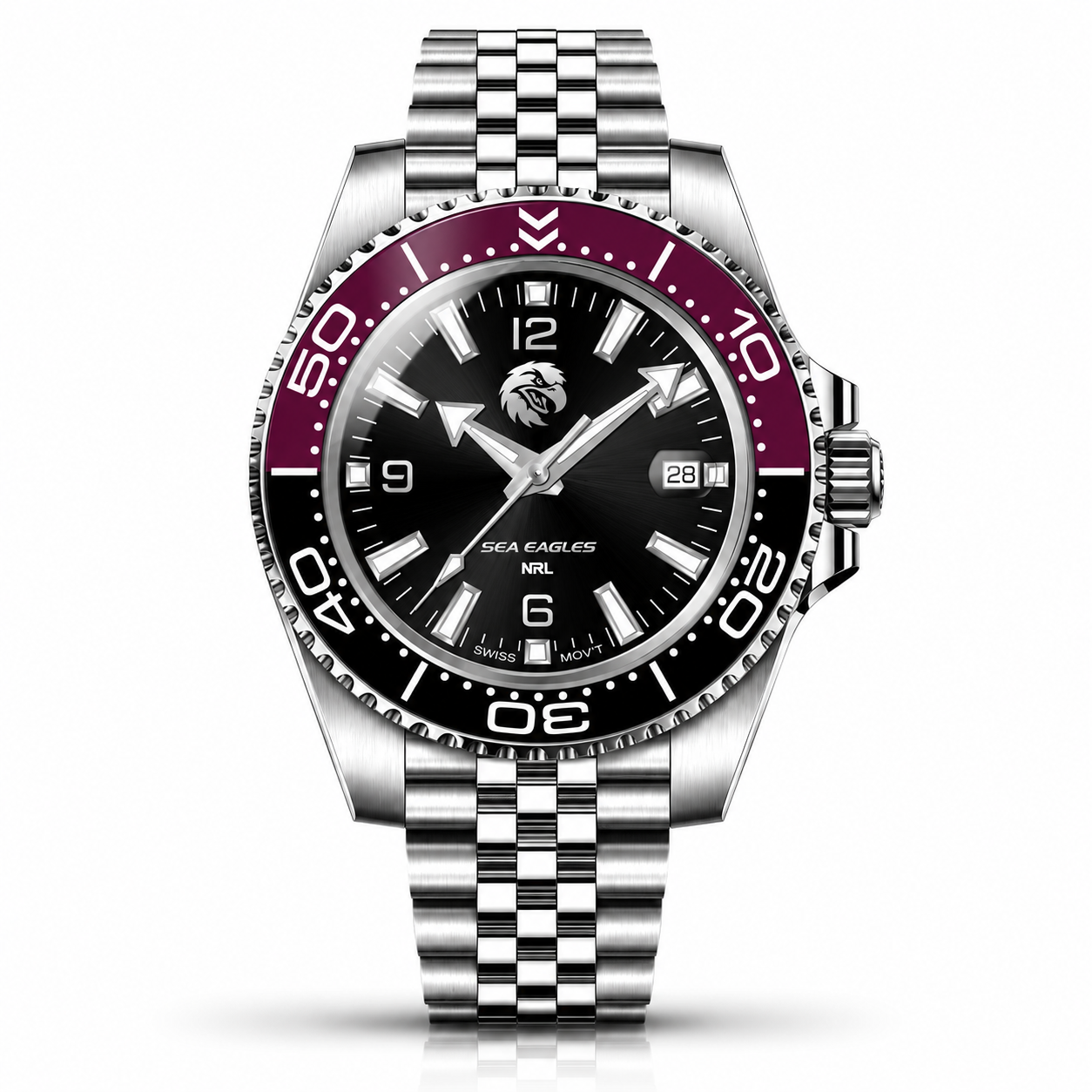 Manly Sea Eagles Clubmaster™ Game Day watch, dial and case view