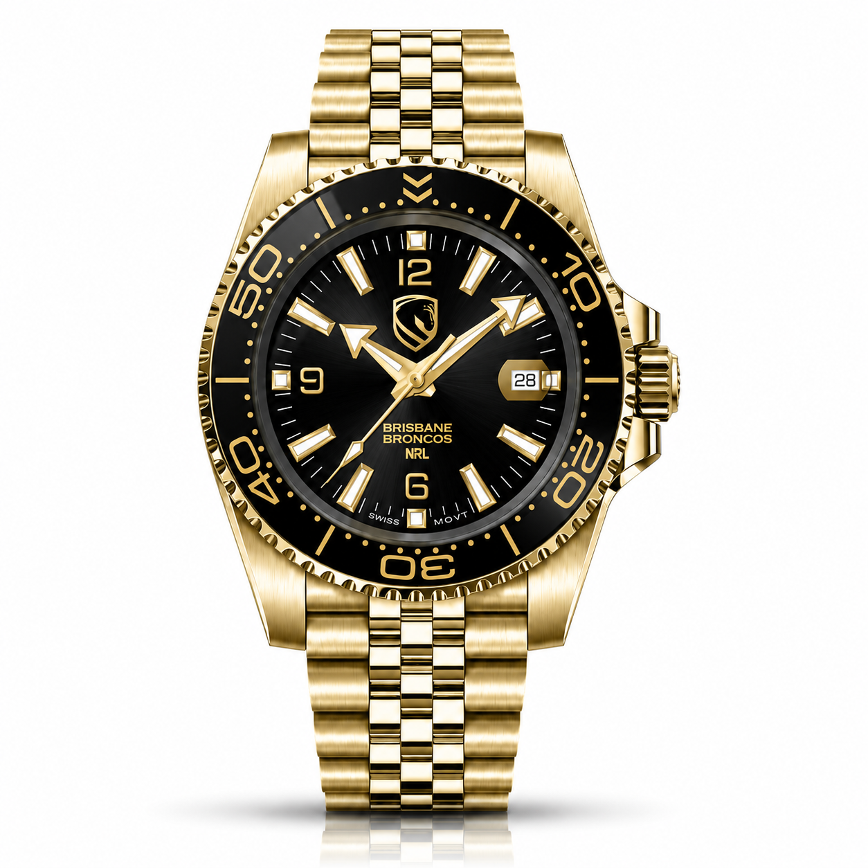 Brisbane Broncos Clubmaster™ Victory watch, dial and case view