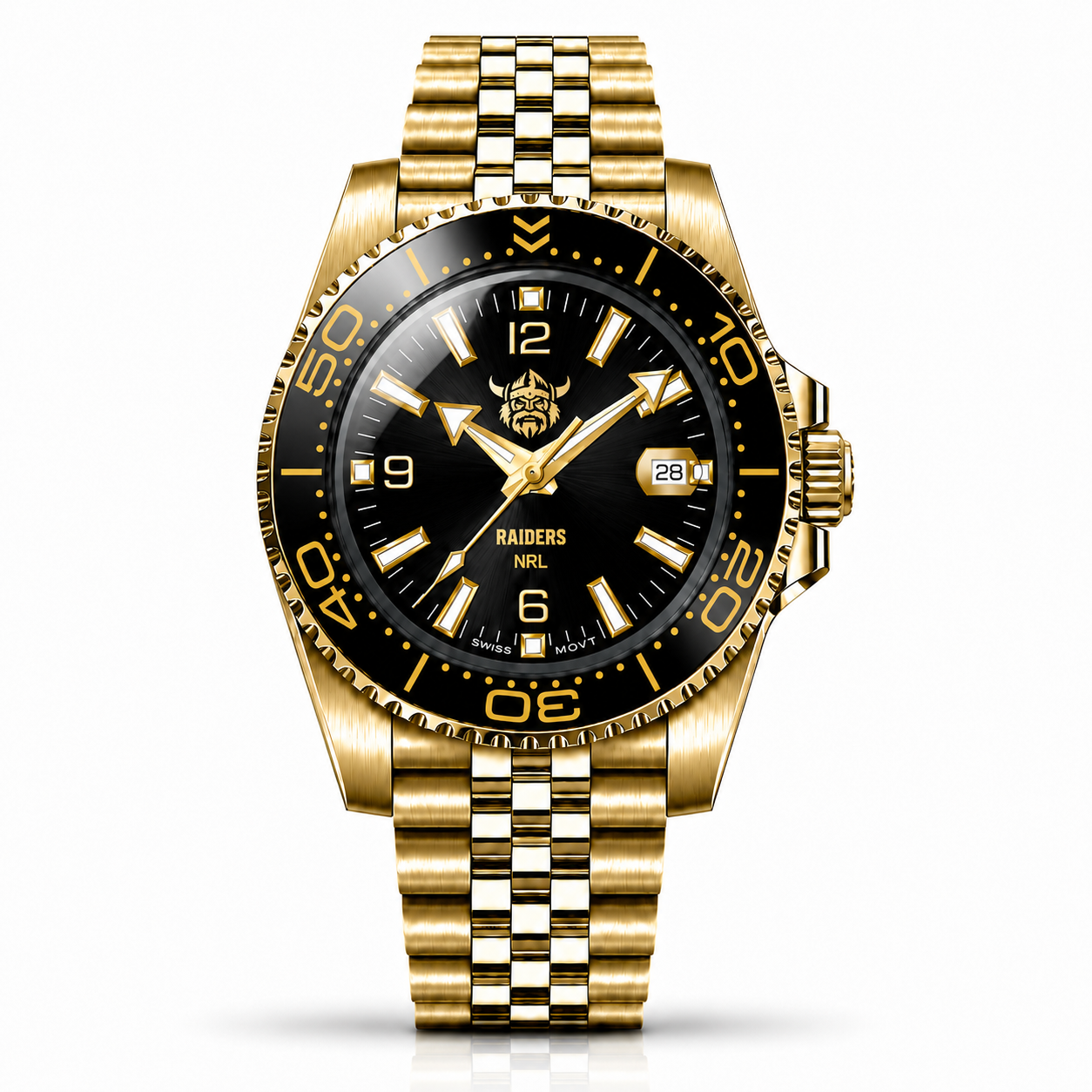 Canberra Raiders Clubmaster™ Victory watch, dial and case view