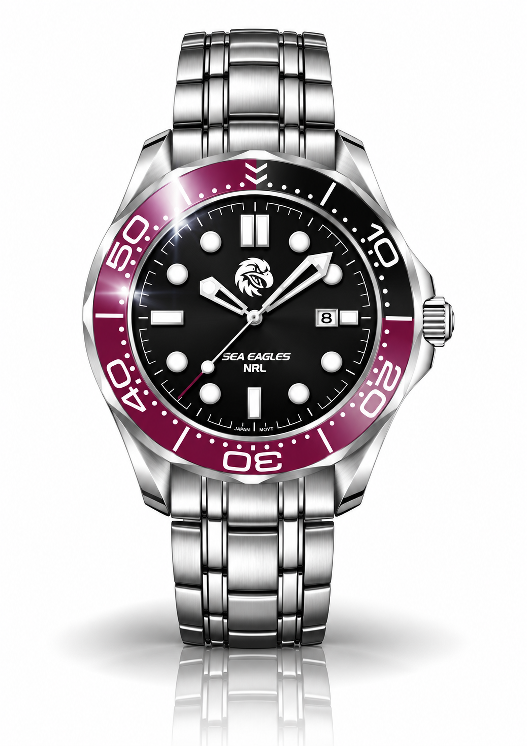 Manly Sea Eagles MatchTimer™ Home watch, dial and case view