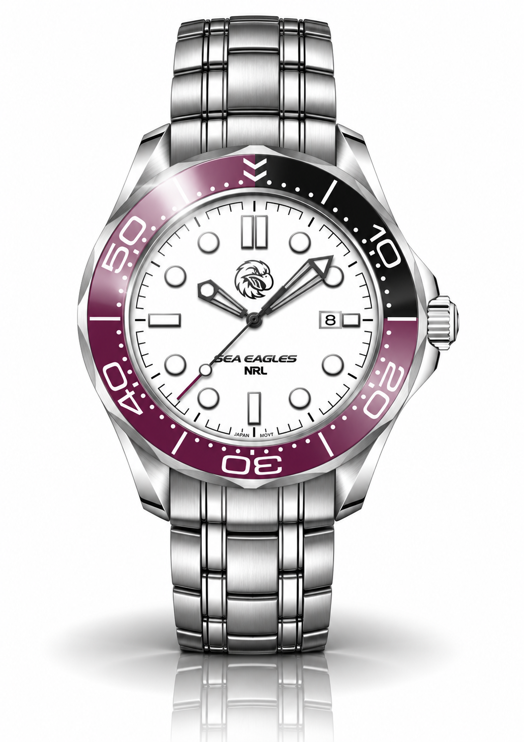 Manly Sea Eagles MatchTimer™ Away watch, dial and case view