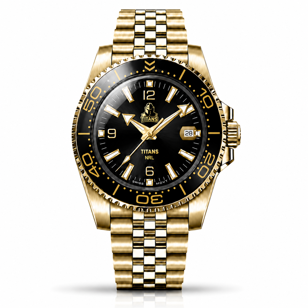 Gold Coast Titans Clubmaster™ Victory watch, dial and case view