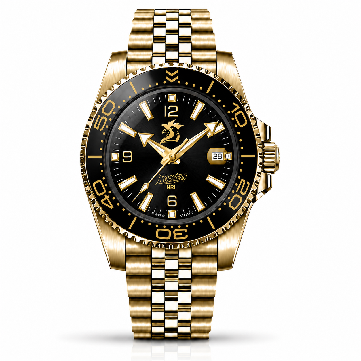 Sydney Roosters Clubmaster™ Victory watch, dial and case view