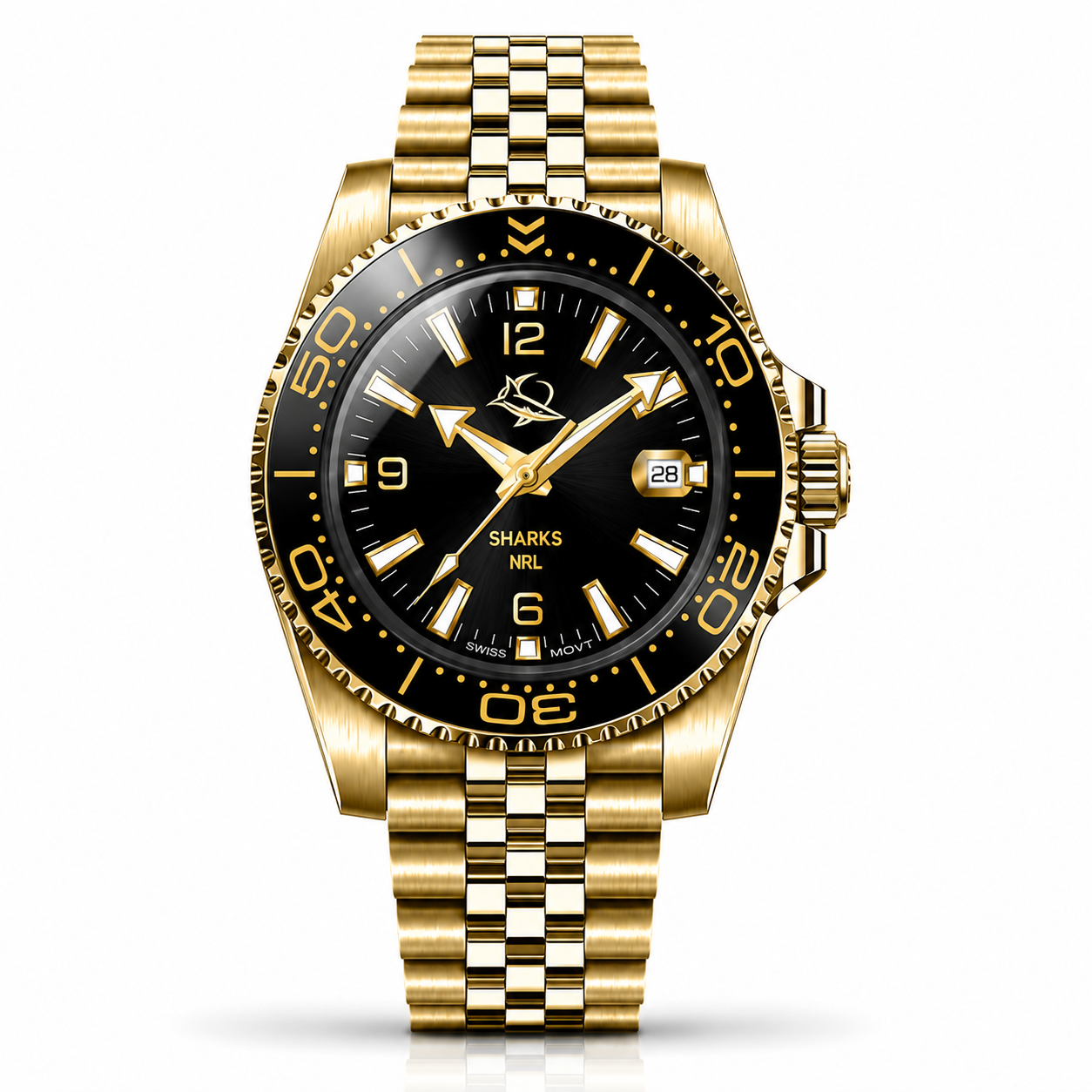 Cronulla Sharks Clubmaster™ Victory watch, dial and case view