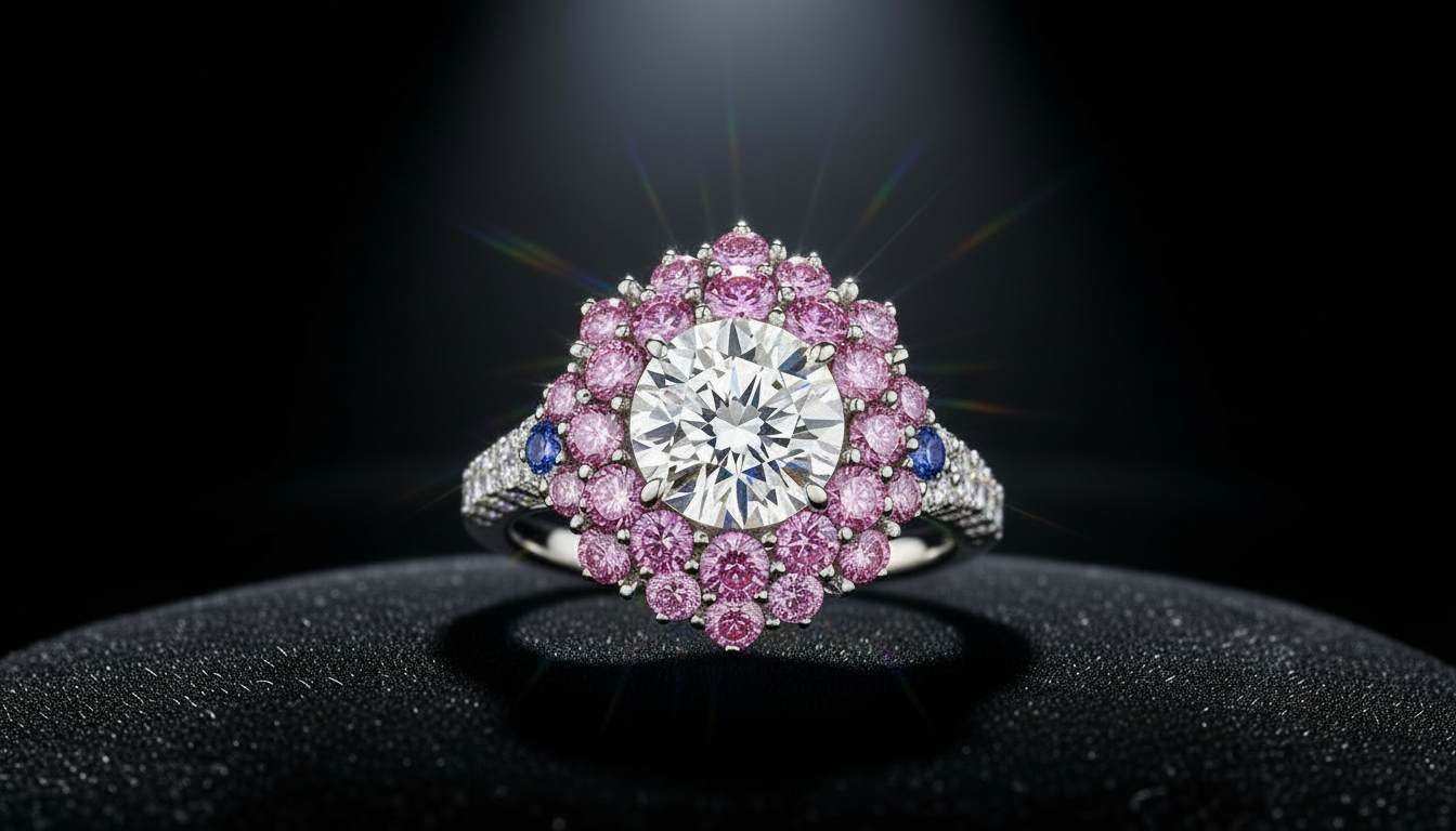 Handmade platinum solitaire ring