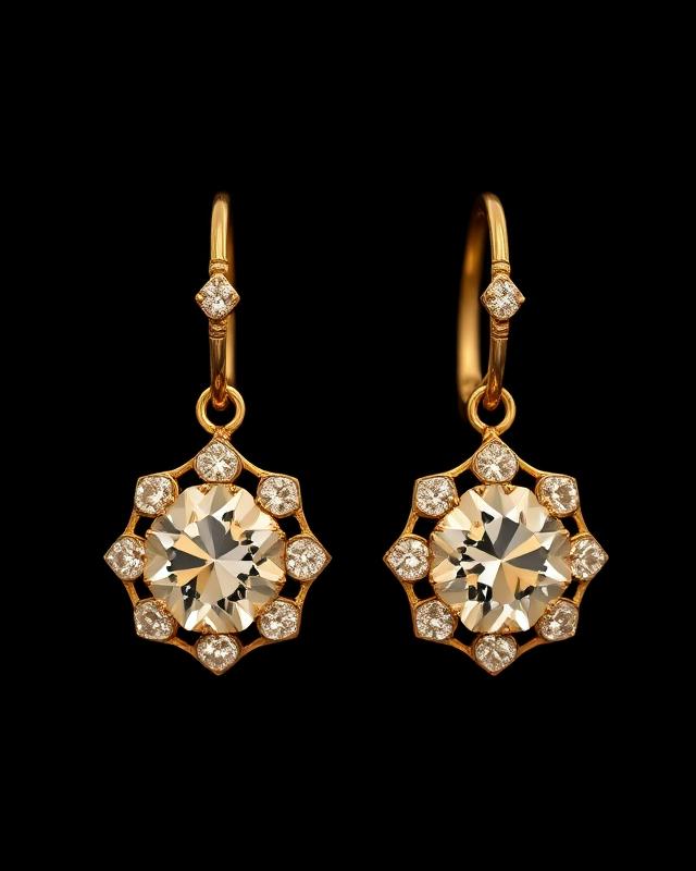 Diamond earrings handmade in our Sydney workshop