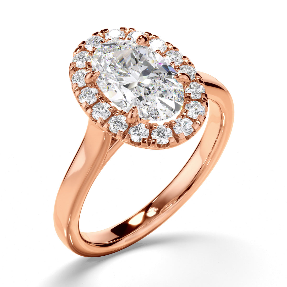 Oval Cut Diamond Halo Engagement Ring