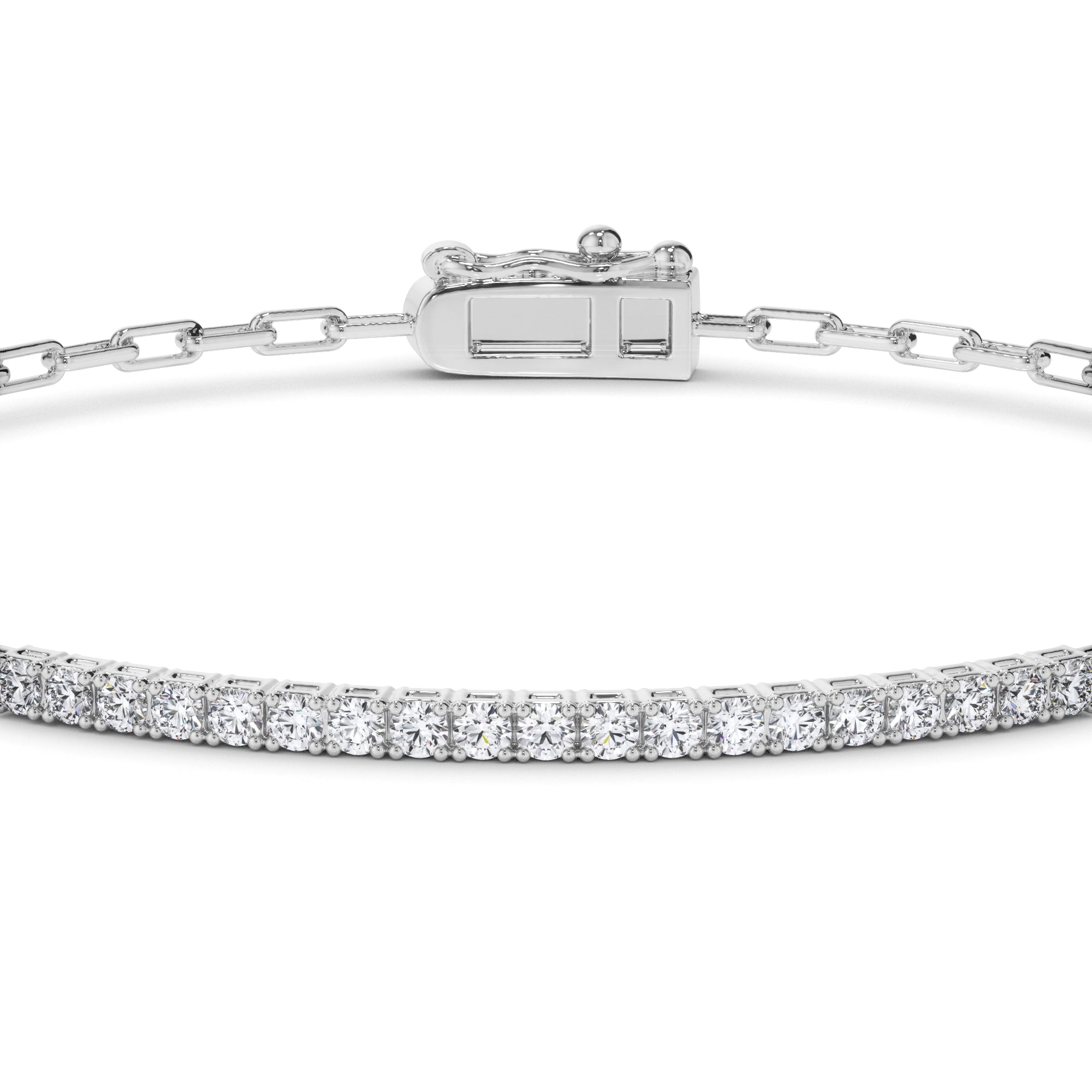 Round Brilliant Cut Laboratory Grown Diamond Tennis Bracelet