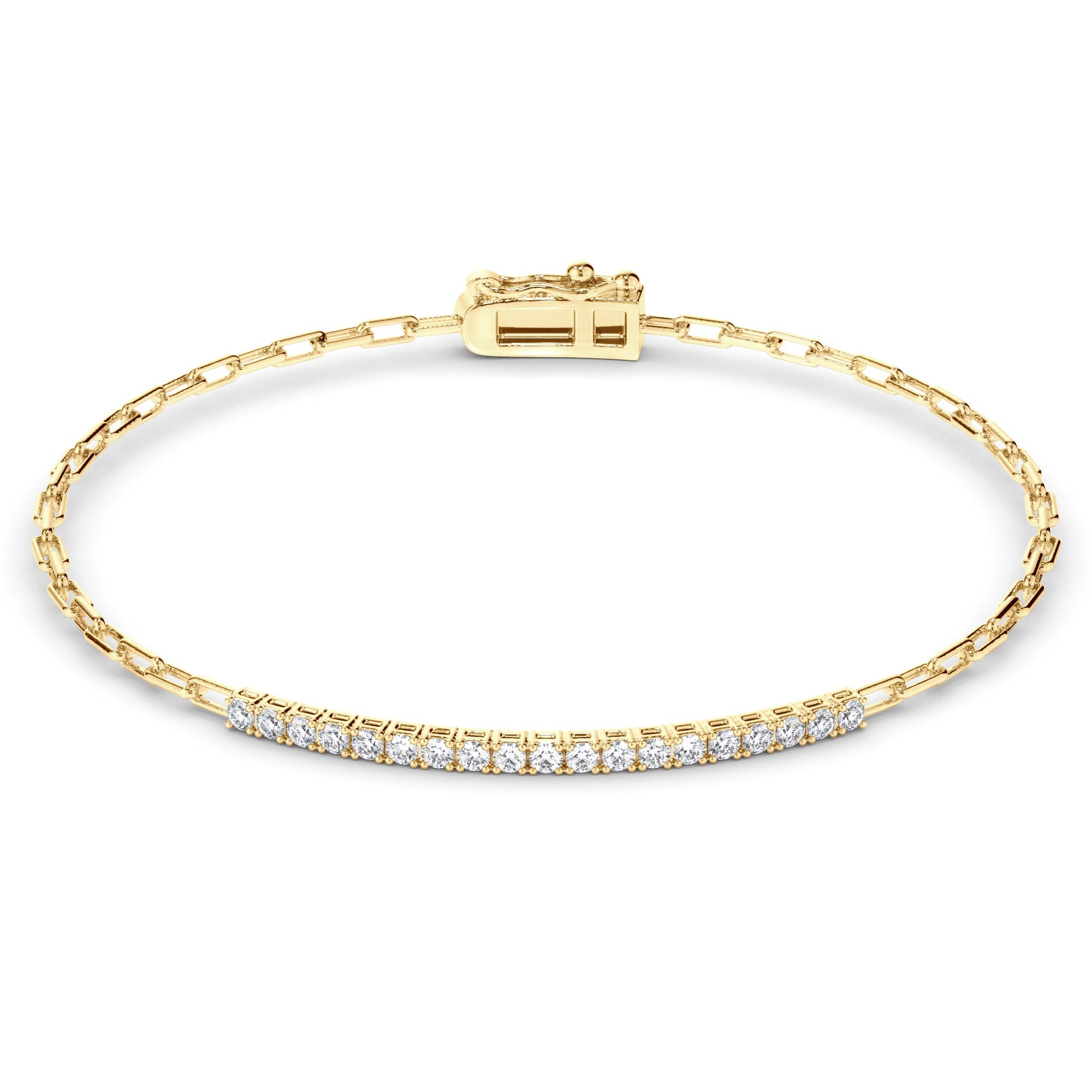 Round Brilliant Cut Laboratory Grown Diamond Tennis Bracelet